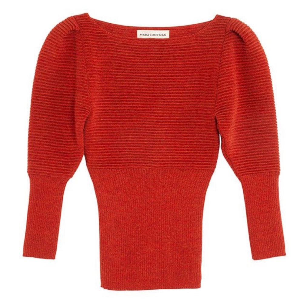 Mara Hoffman Helena Sweater Rust sz Xs
